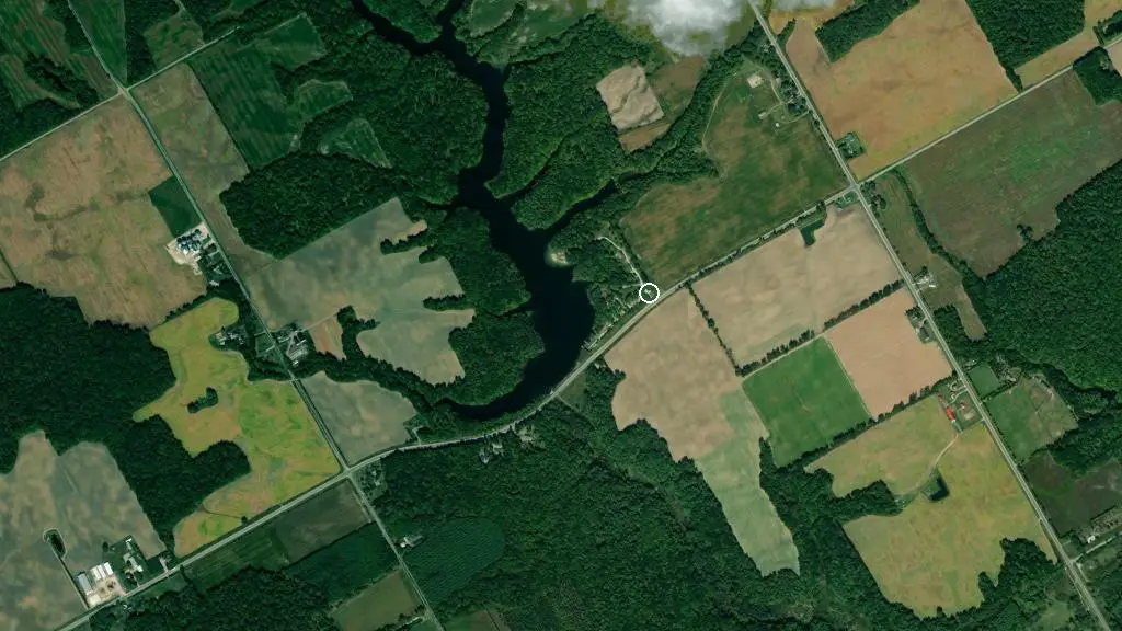 Aerial view of Deer Creek Conservation Area and surroundings