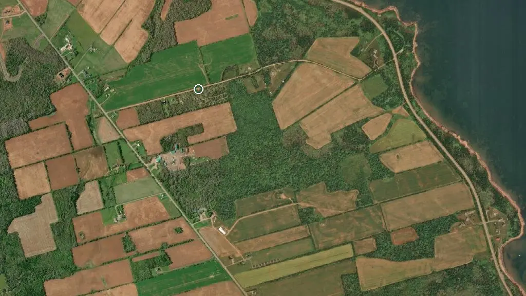 Aerial view of Tranquility Camping & Cottages and surroundings