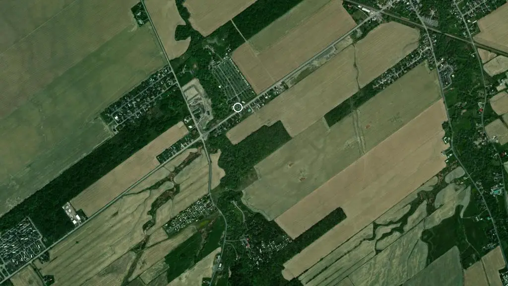Aerial view of Montreal South KOA Journey and surroundings