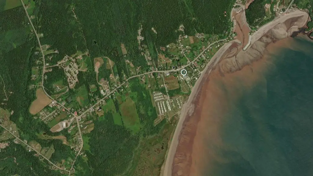 Aerial view of Seasie Tent & Trailer Park and surroundings