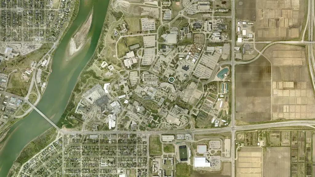 Aerial view of Tower Lodge Campground and surroundings
