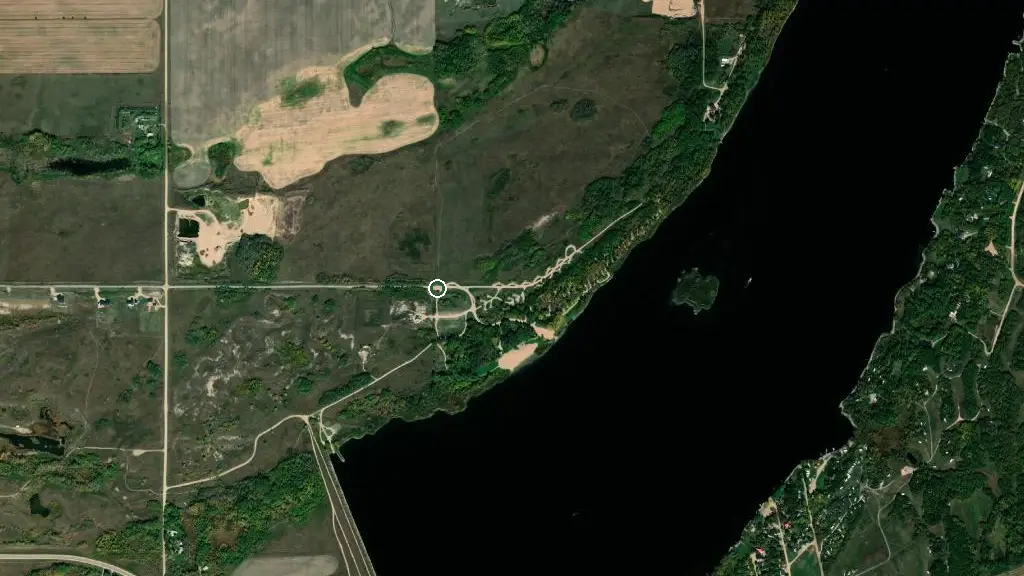 Aerial view of Rivers Campground and surroundings