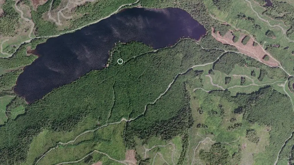 Aerial view of Clint Beek Recreation Site  and surroundings
