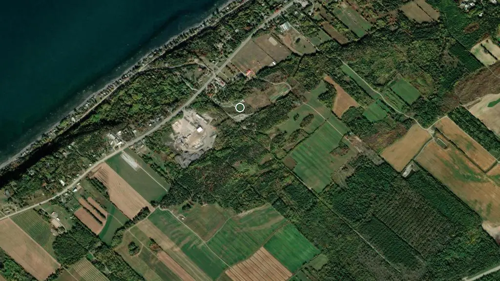 Aerial view of Rimouski Camping & Motel Anse and surroundings