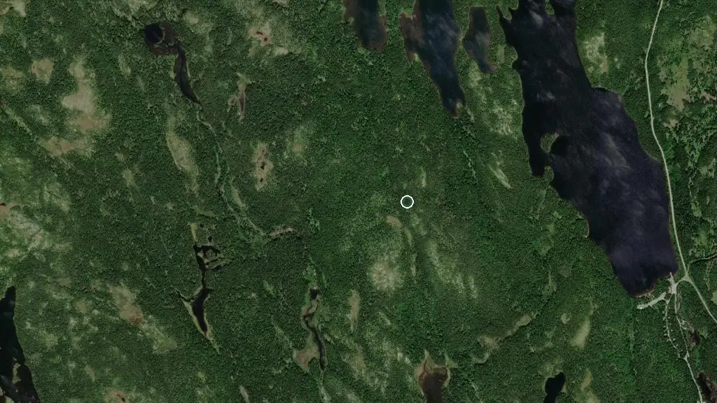 Aerial view of Lockston Path Provincial Park and surroundings