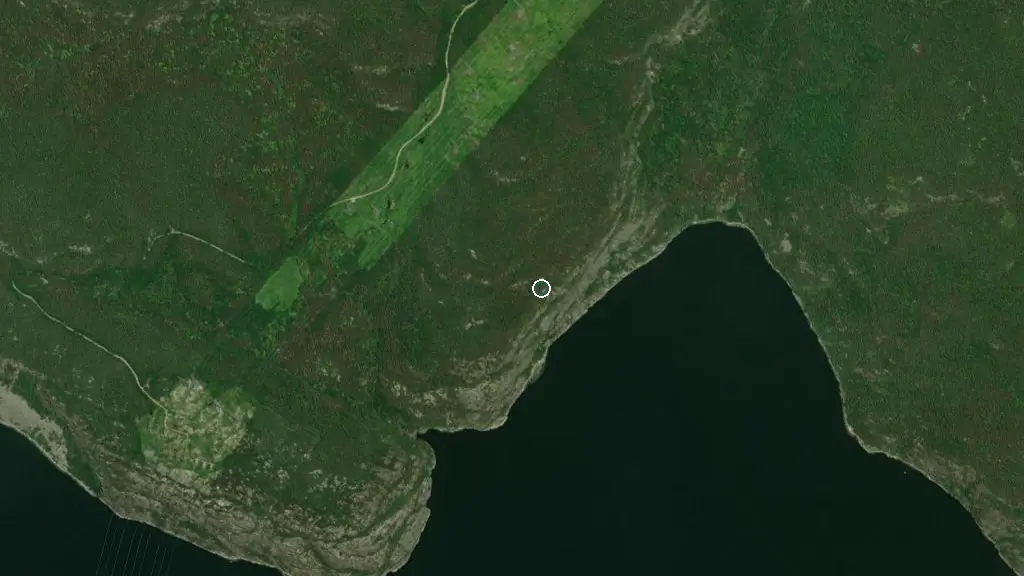 Aerial view of Refuge à la Boule and surroundings
