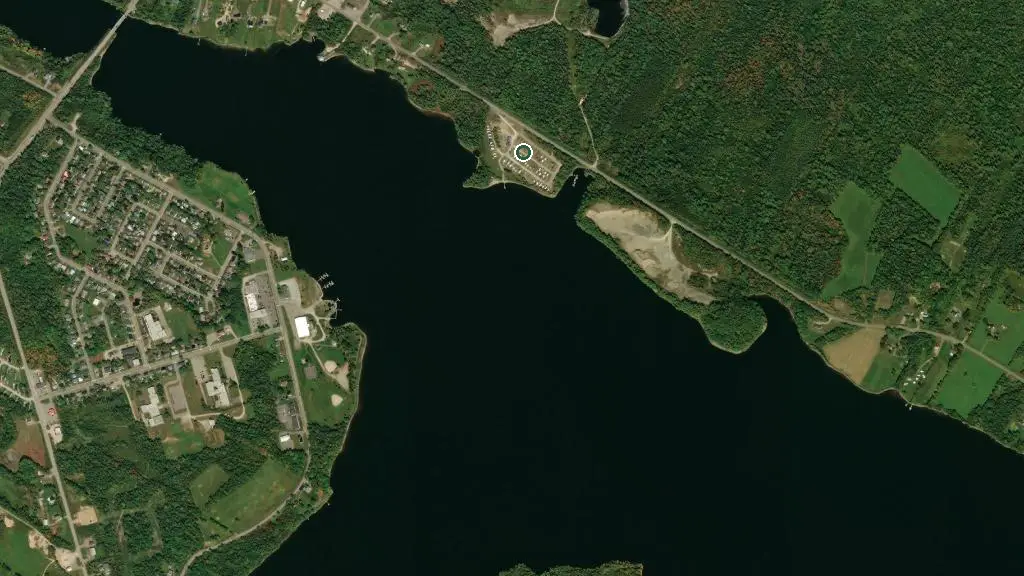 Aerial view of Mariner's Point RV Park and surroundings