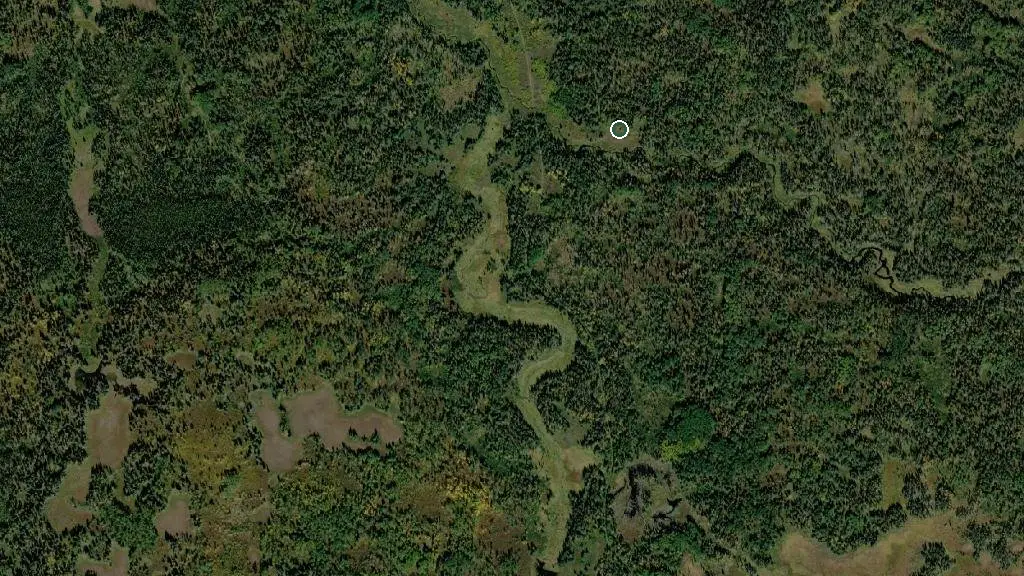 Aerial view of Kinnis Creek Campground and surroundings