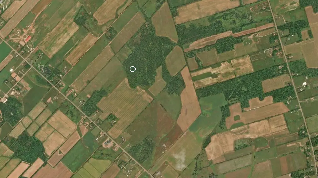 Aerial view of Bayside RV Campground and surroundings