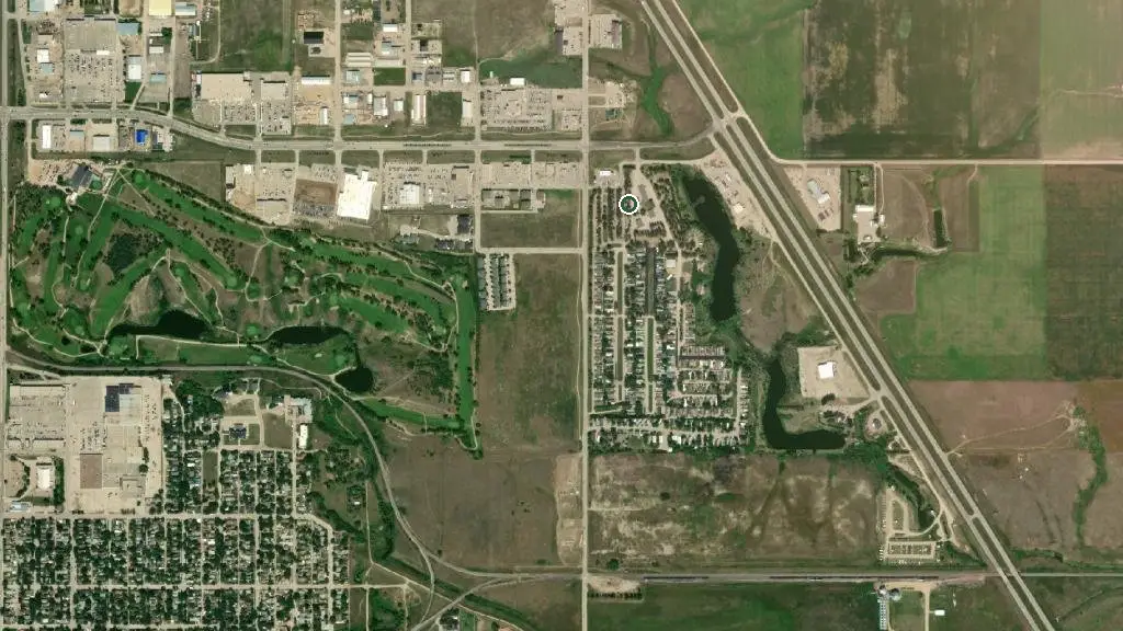 Aerial view of Moose Jaw KOA Journey and surroundings