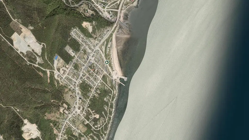 Aerial view of Camping Municipal Saint-Siméon and surroundings