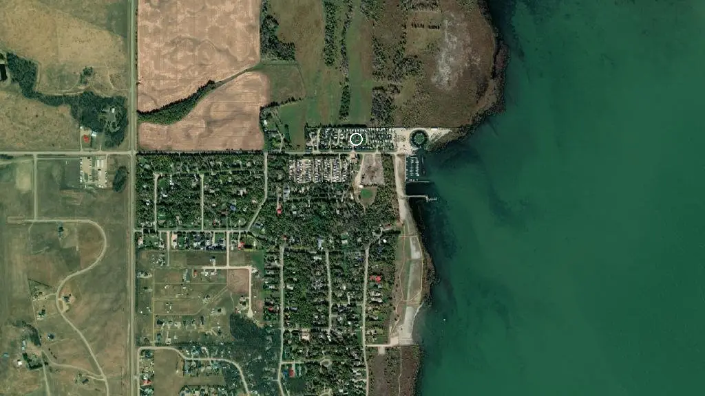 Aerial view of RV Heaven & Marina (Gull Lake) and surroundings