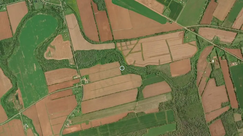 Aerial view of Green Park Campground and surroundings