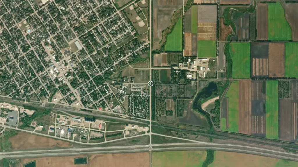 Aerial view of Indian Head KOA and surroundings