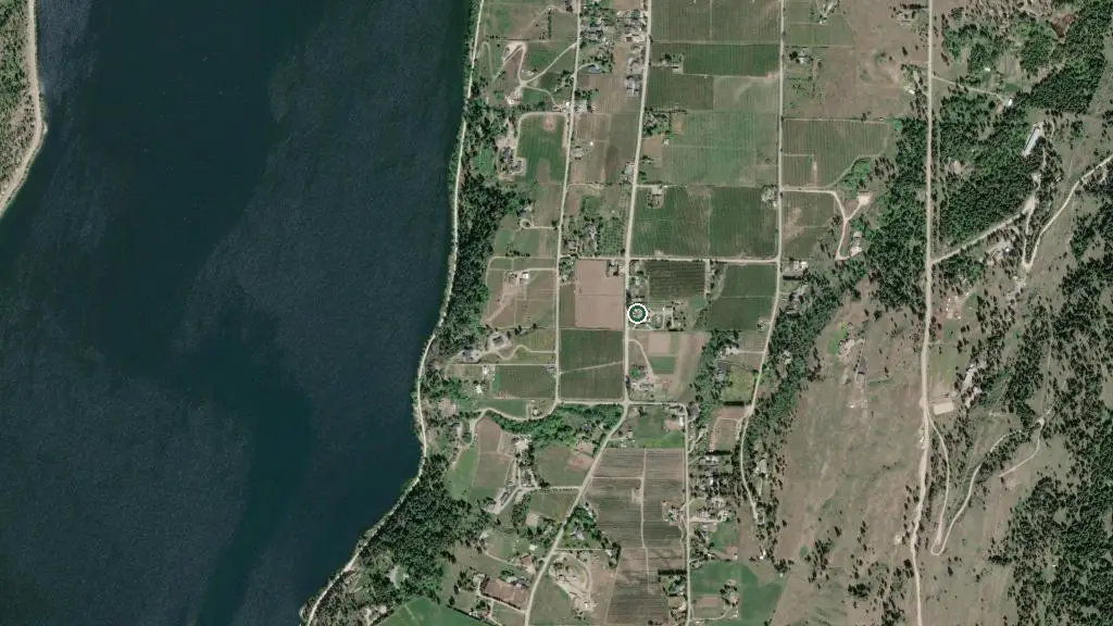 Aerial view of Ley RV Park & Farm and surroundings