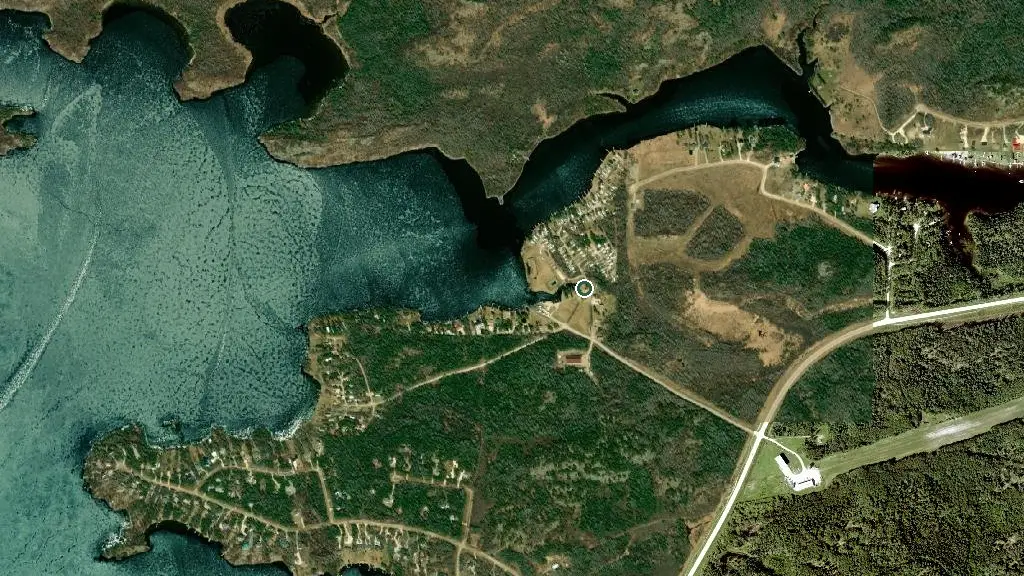 Aerial view of Tall Timber Lodge and surroundings