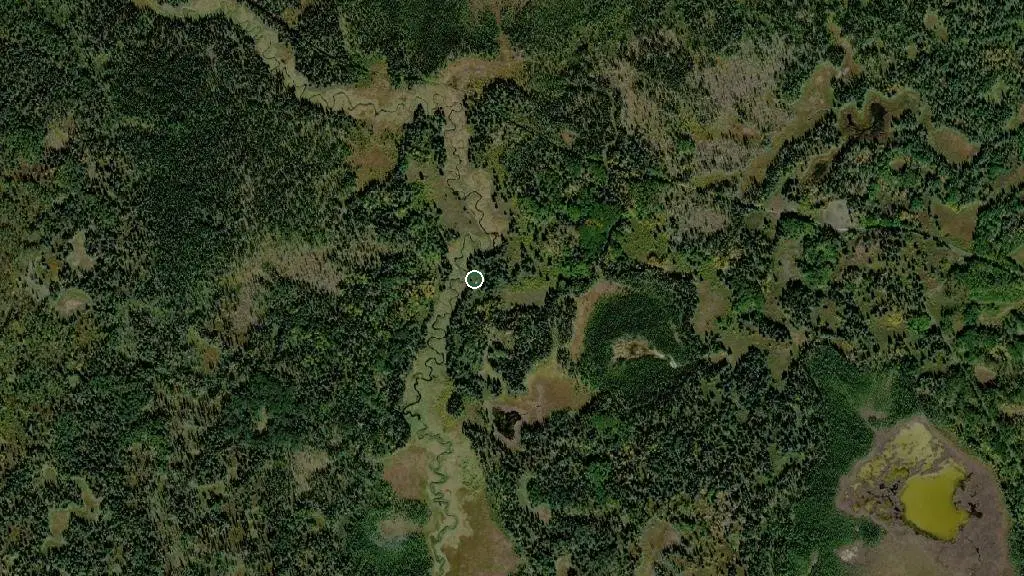Aerial view of Minnedosa River Campground and surroundings