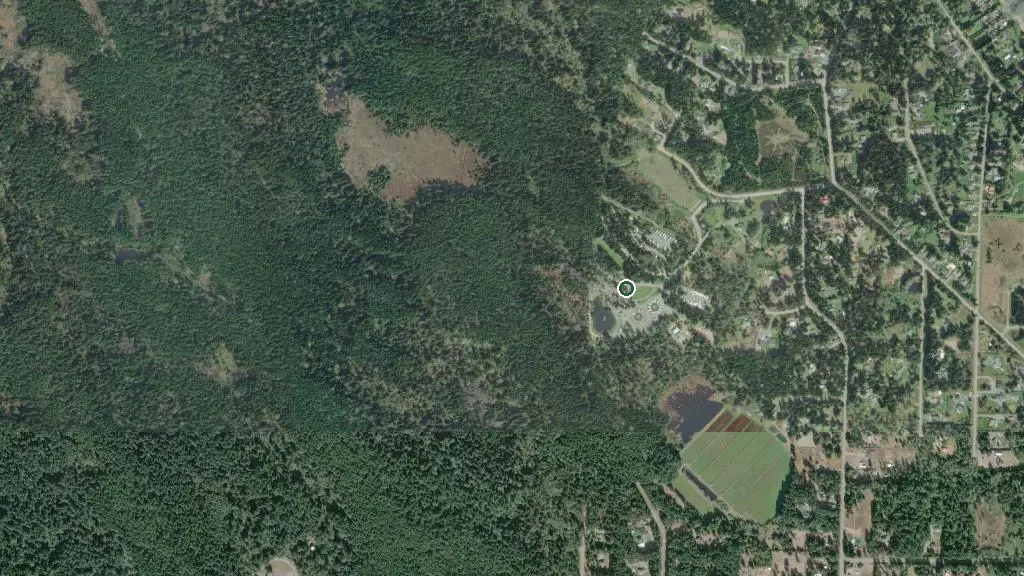 Aerial view of Seal Bay RV Park and surroundings