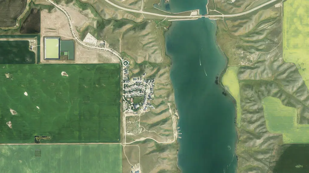 Aerial view of Lake McGregor Country Estates and surroundings
