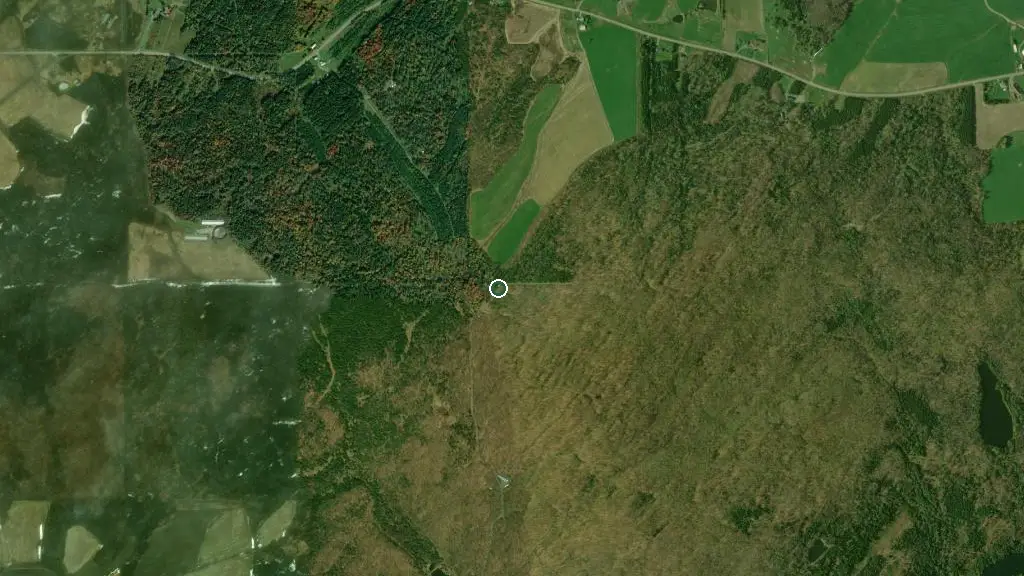 Aerial view of Camp Bélanger and surroundings