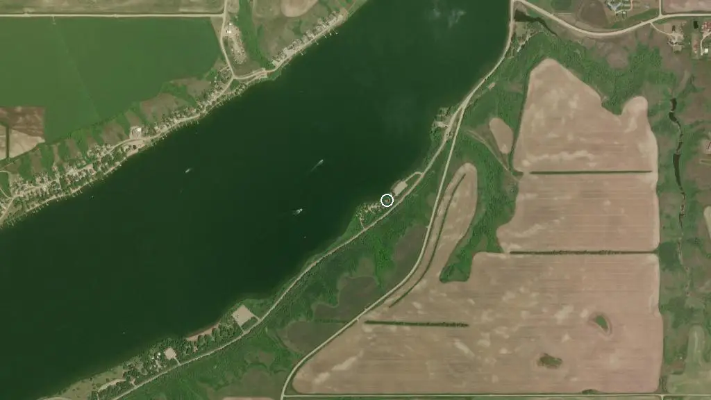 Aerial view of Hazelnut Grove Campground and surroundings
