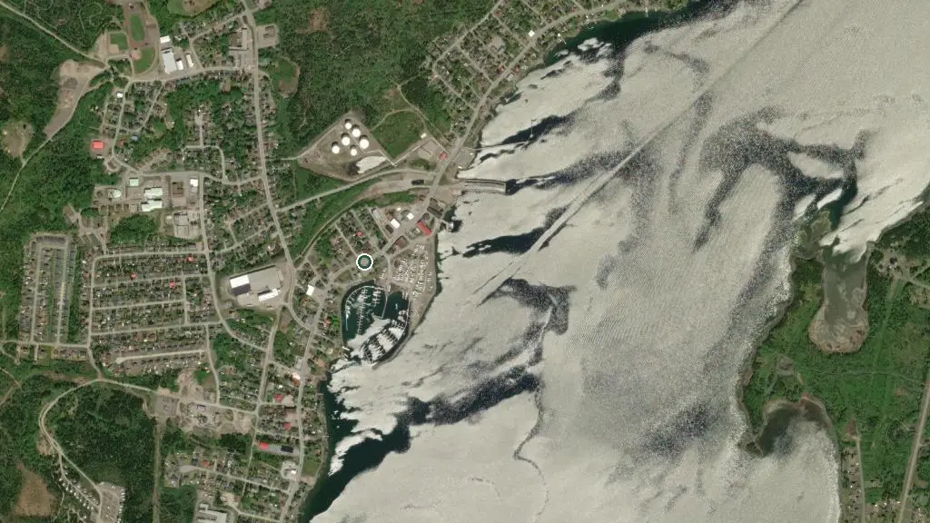 Aerial view of Woolfrey's Pond Trail & Campground and surroundings