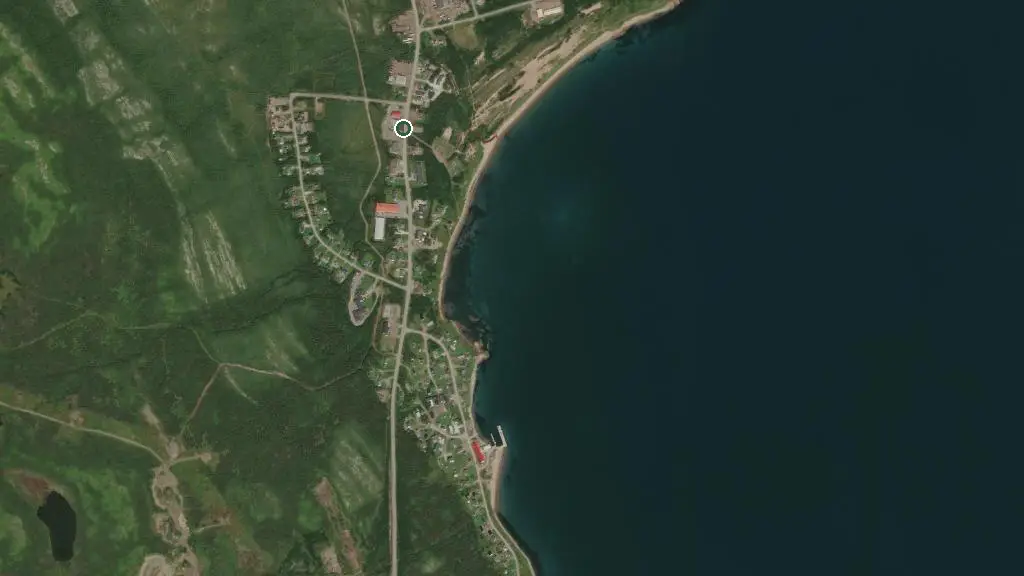 Aerial view of Northern Light Inn Campground and surroundings