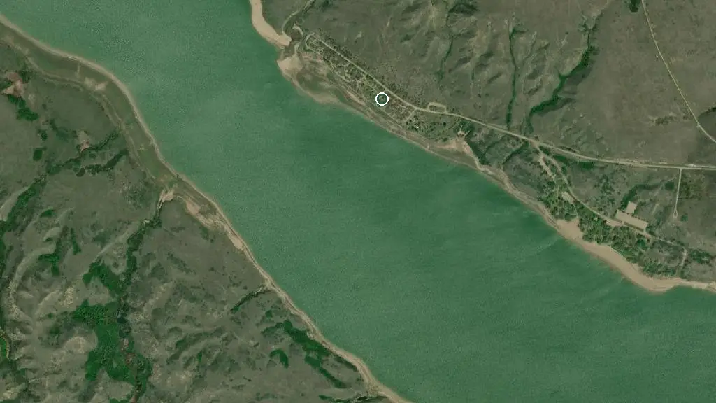 Aerial view of Bison Hollow Campground and surroundings