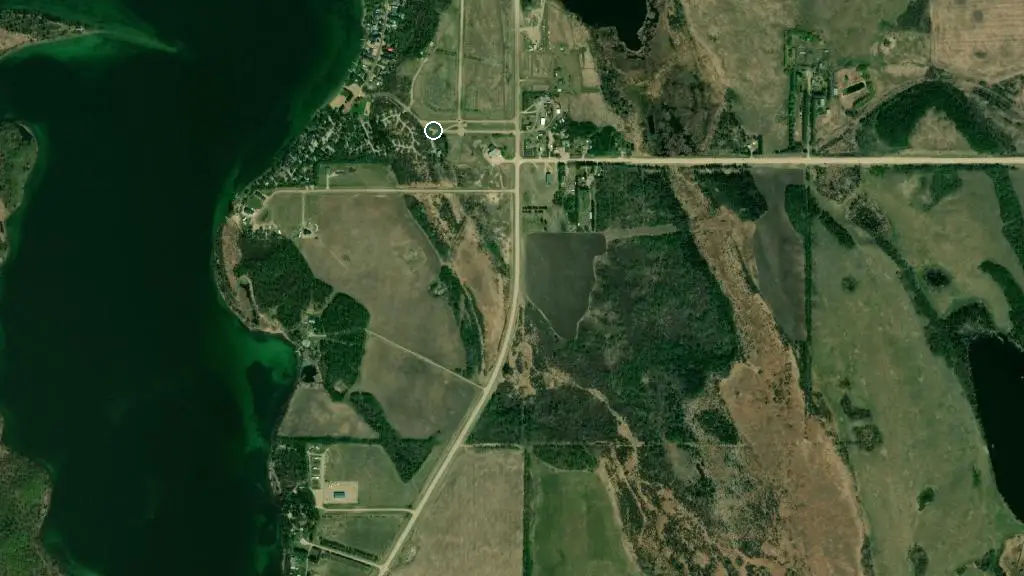 Aerial view of Morin Lake Regional Park and surroundings