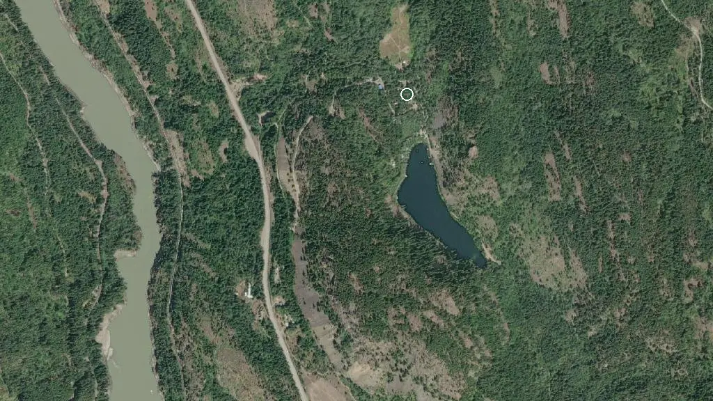 Aerial view of Blue Lake Resort and surroundings