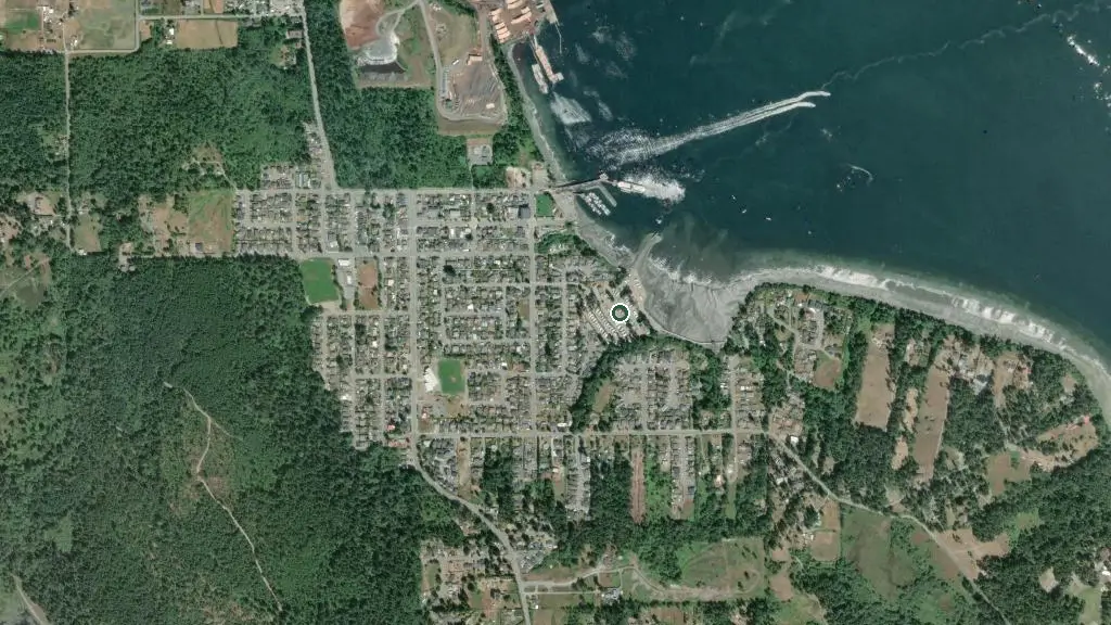 Aerial view of Osborne Bay Resort and surroundings