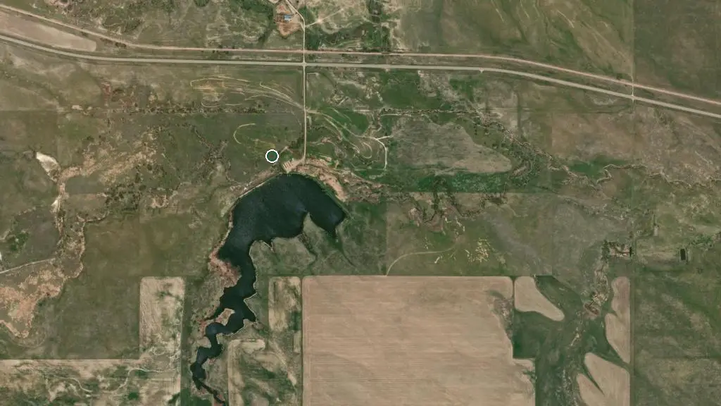 Aerial view of Bin 2 Quinn Campground and surroundings