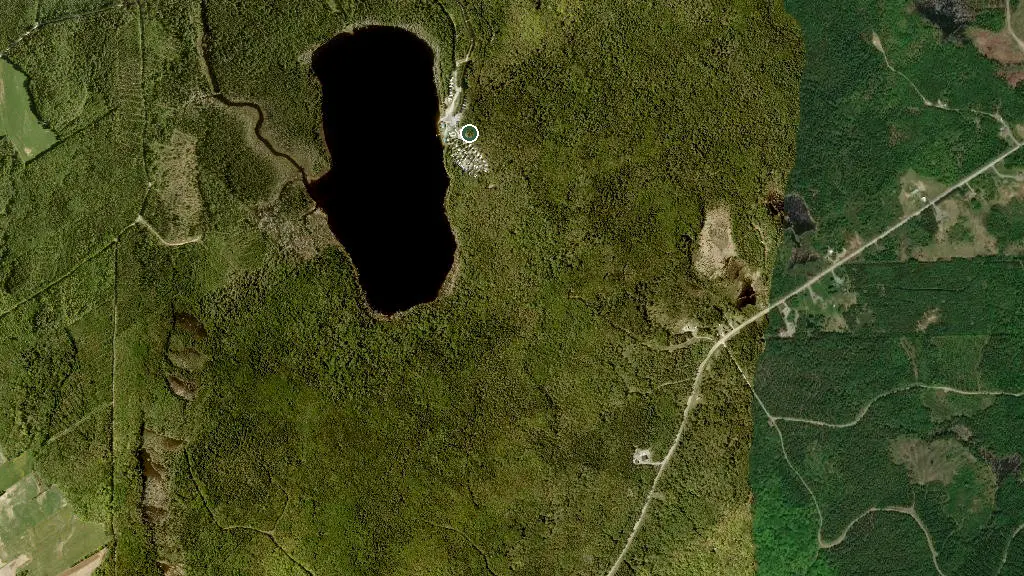 Aerial view of Camping des Huarts and surroundings
