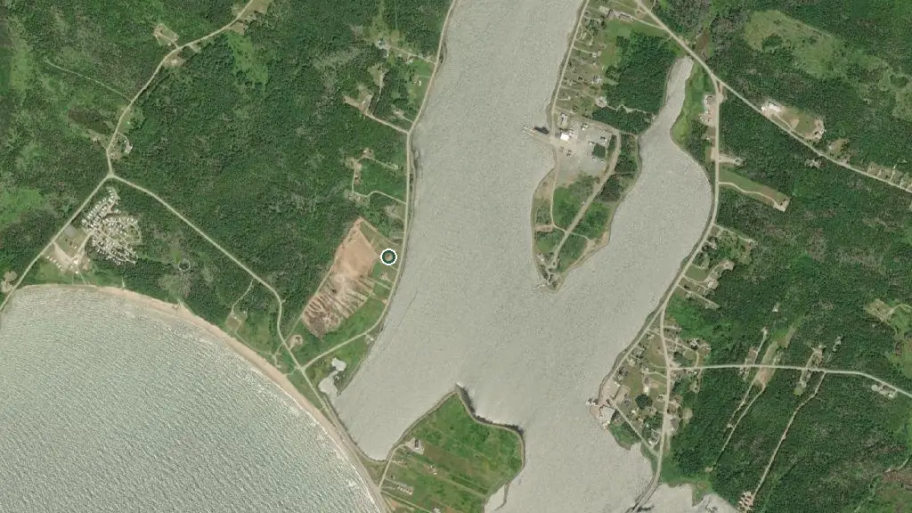 Aerial view of What A View Campground and surroundings
