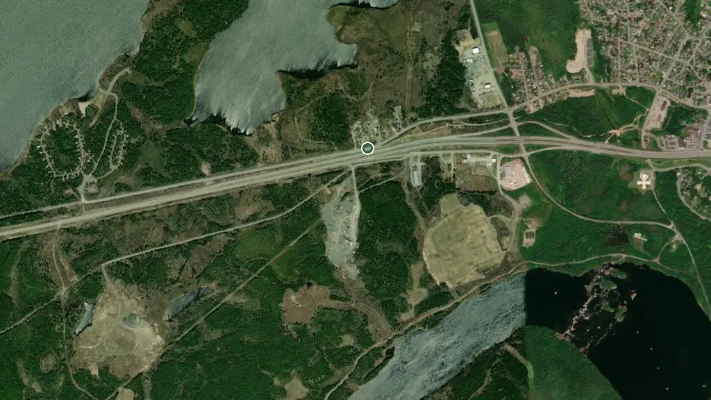 Aerial view of Beothuck Family Park and surroundings