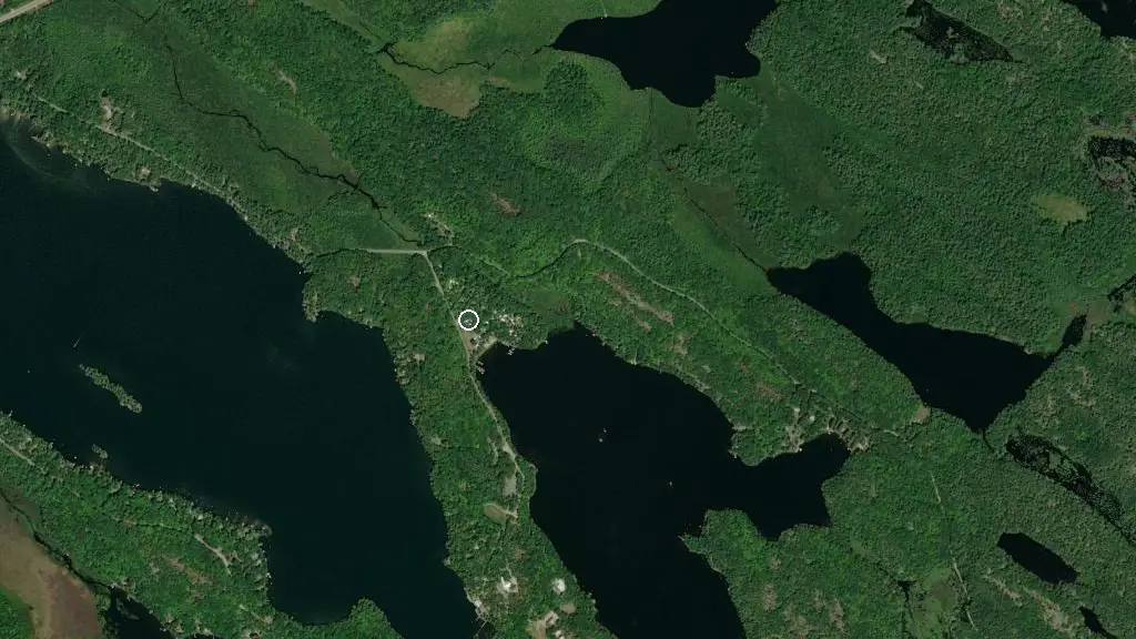 Aerial view of Gullwing Lake Resort and surroundings