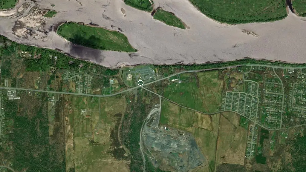 Aerial view of Hartt Island RV Resort and surroundings
