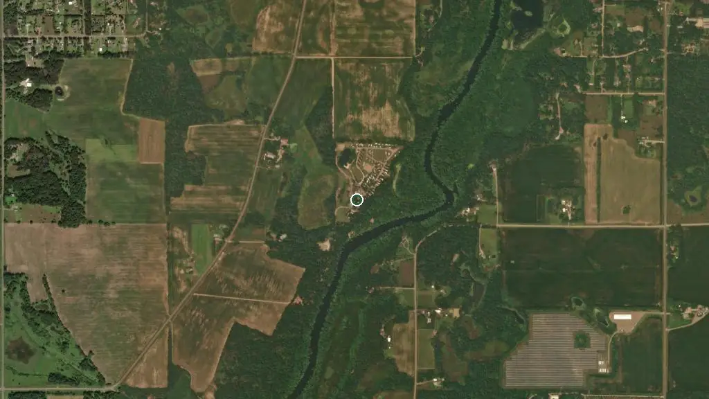 Aerial view of Rum River RV Park & Campground and surroundings