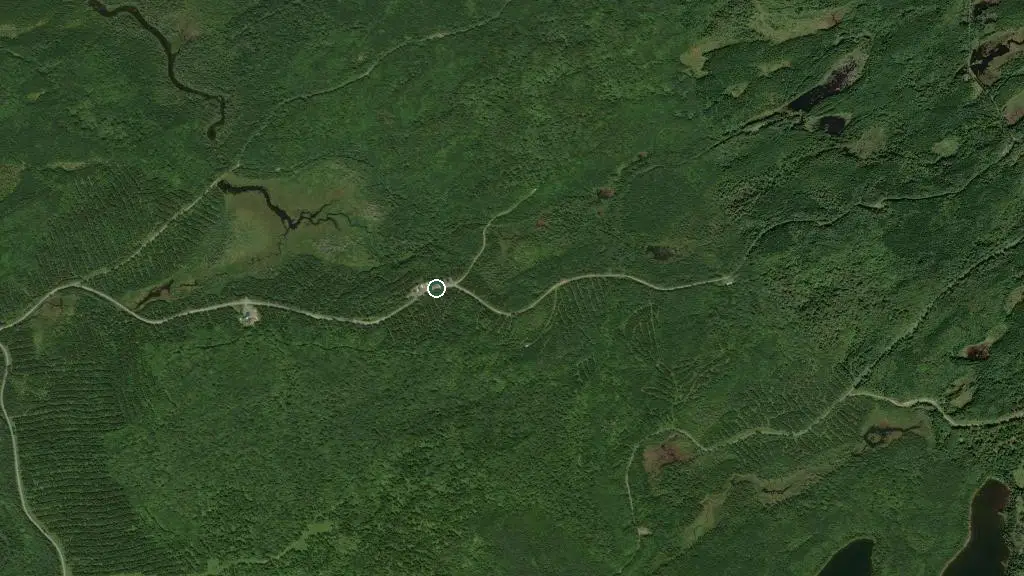 Aerial view of Camping rustique 14 and surroundings