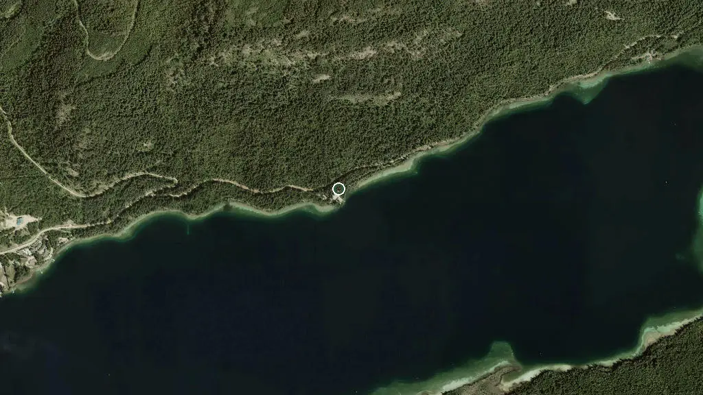 Aerial view of White Lake Campground and surroundings
