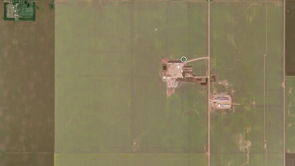 Aerial view of Buffalo Pound Provincial Park and surroundings