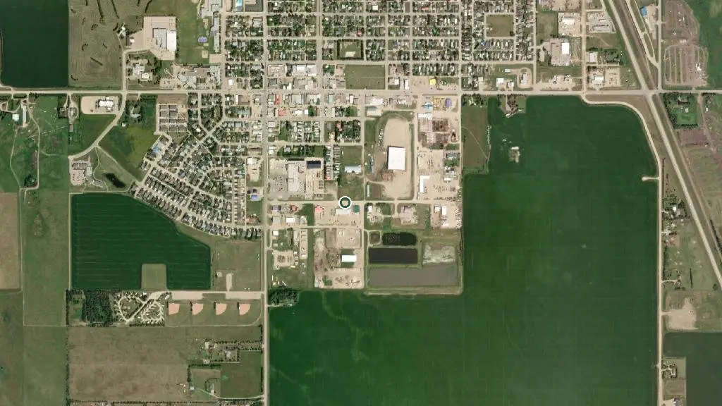 Aerial view of The Nesting Place Campground and surroundings