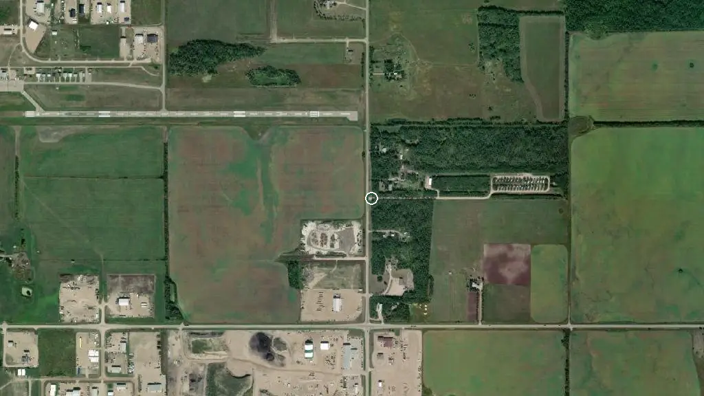 Aerial view of Poplar Escape RV Park and surroundings