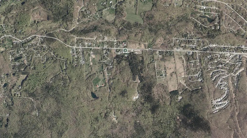 Aerial view of Camping Huttopia Sutton and surroundings