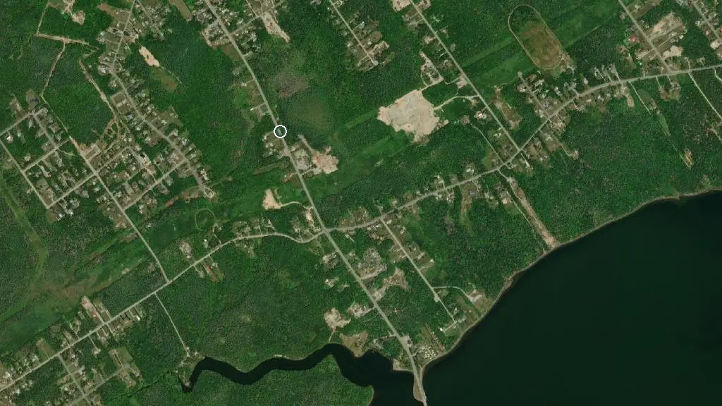 Aerial view of River Ryan Campground and surroundings