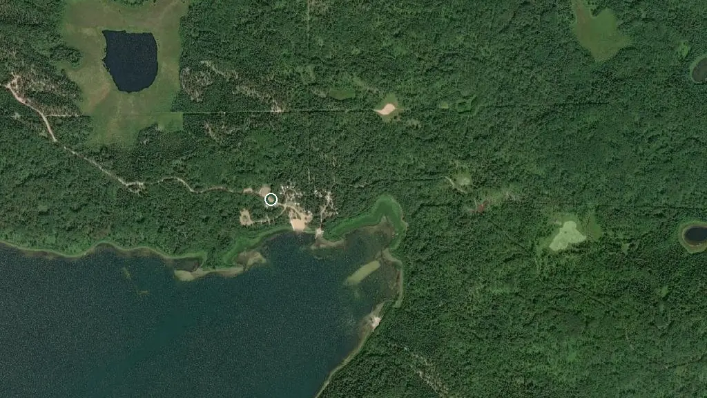 Aerial view of Hope Lake Campground and surroundings