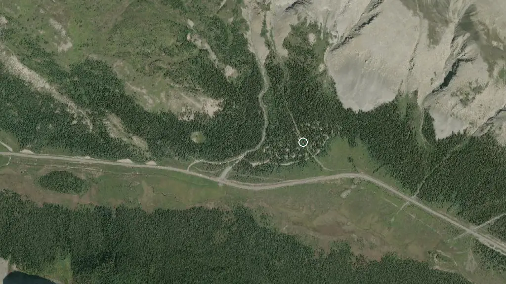 Aerial view of Wilcox Creek Campground and surroundings