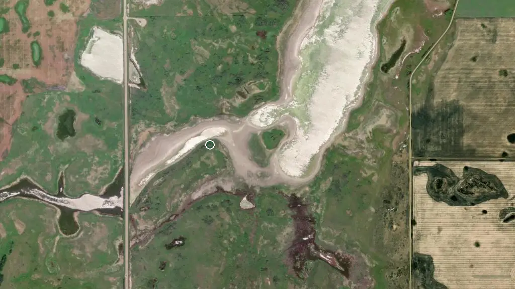 Aerial view of Lac la Peche Resort and surroundings