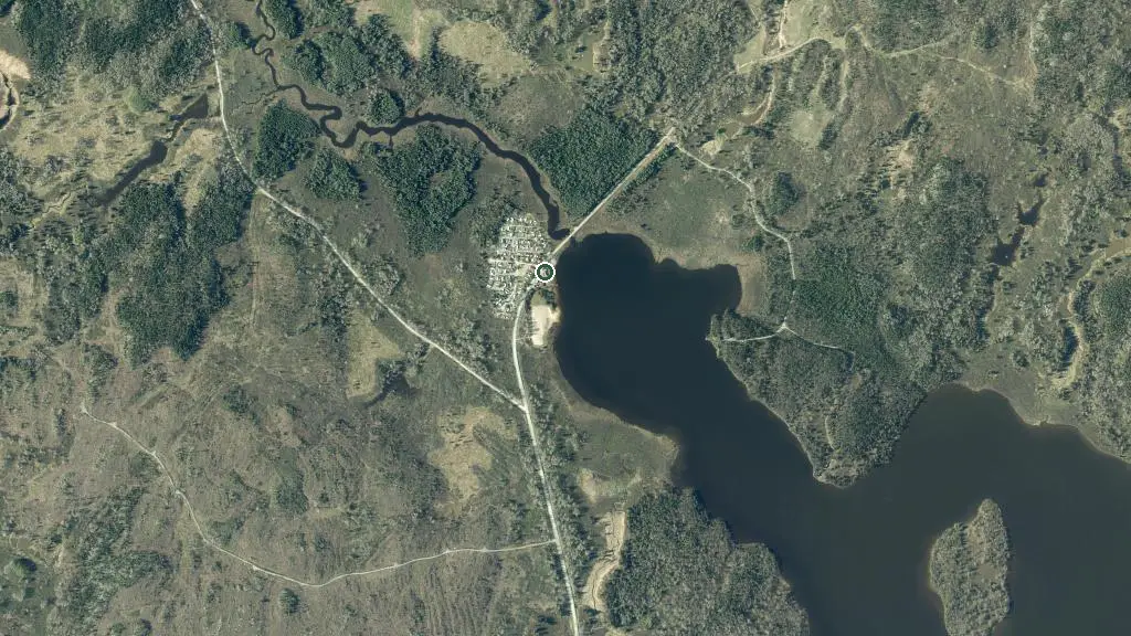 Aerial view of Camping aux Petits Trembles and surroundings