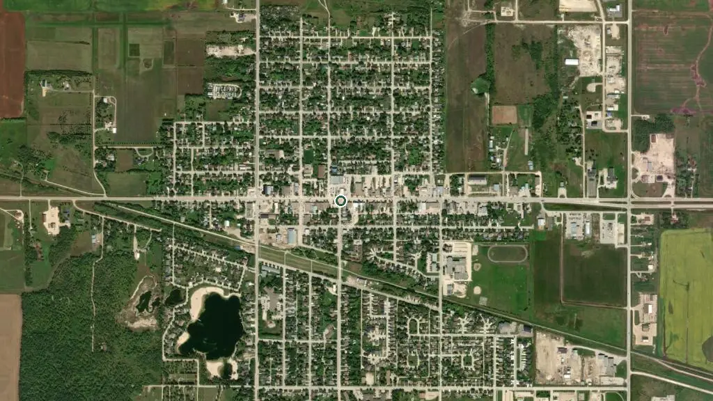 Aerial view of Brokenhead River Park & Driving Range and surroundings